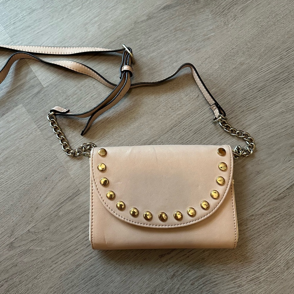 Nine West Blush Pink Studded Crossbody Bag